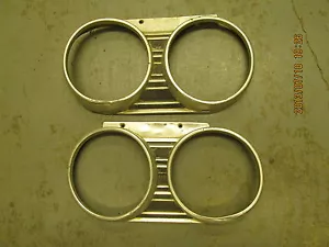 1967 CHEVELLE MAILBU SS396 ORIGINAL GM PAIR LEFT AND RIGHT HEADLIGHT LAMP BEZELS - Picture 1 of 1