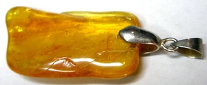 NATURAL BALTIC AMBER PENDANT - Honey COLOR - Picture 1 of 10