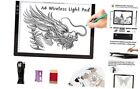 A4 Wireless LED Light Pad with A4 Wireless with Innovative Stand (Black)