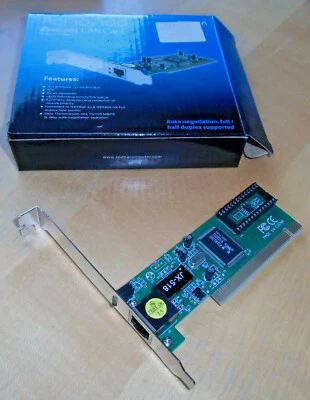 PCI 10/100 Eternet LAN Card - Realtek 8139D 10/100Mbps - mit OVP - Bild 1 von 2