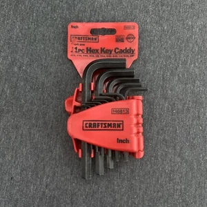 Craftsman Tools 11-PC SAE Short Arm Hex Key Caddy 46813 USA - Picture 1 of 6