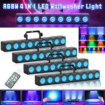 135W 9 LED Wall Washer Licht RGBW Bühnenbeleuchtun Bar DMX Disco Fernbedienung - Bild 1 von 4