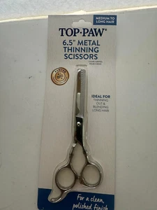 Top Paw 6.5" Grooming Metal Thinning Scissors CoupeGriffes PourChiens $10 NEW #2 - Picture 1 of 2