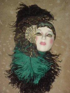 CLAY ART CERAMIC MASK...EMERALD...EXTREMELY RARE! - Picture 1 of 1