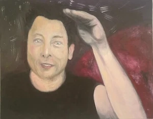 Elon Oil on Canvas Panel Original Art Painting Beata Ulikowska Signed - Picture 1 of 7