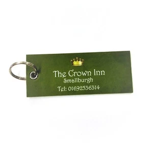 große Hotel Kunstleder Schlüsselanhänger Anhänger bedruckt personalisiert Gästehaus B und B - Bild 1 von 3
