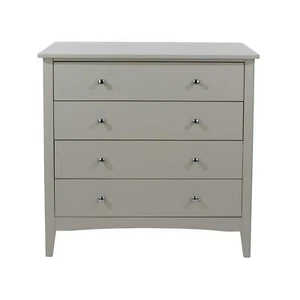 Chest of Drawers 4 Drawer Bedroom Storage Metal Handles Runners Salerno Grey - Picture 1 of 5