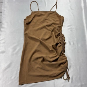 Sophie Rue Spaghetti Strap Cocktail Party  Dress Size L Brown Ziper Collection - Picture 1 of 7