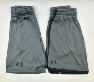 Lot Of 2 Boy’s Under Armour Gray Athletic/Basketball Shorts Size Youth XS - Picture 1 of 9