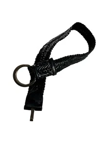 Cintura da donna Chicos taglia small nera in pelle intrecciata argento con gancio - Foto 1 di 6