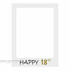 Happy 18/30/40/50/60th Birthday Frame Photo Booth Paper Props Party Sash Decor
