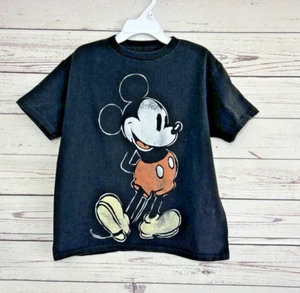 Disney Mickey Mouse Kids T-Shirt Size XS 6/7 Black - Picture 1 of 4