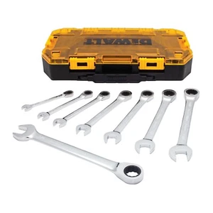 DEWALT Tough Box 8 PC SAE Ratcheting Combination Wrench Set - Picture 1 of 3