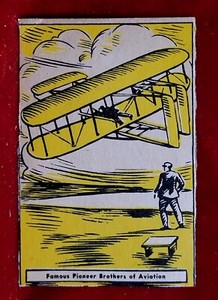 1937 D146 Orville Wilbur Wright Brothers Donut Corp 30s vtg Strip Card