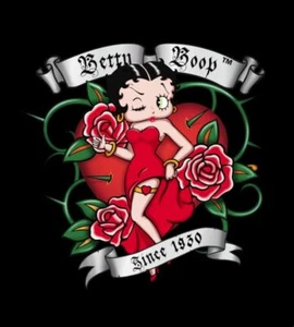 Queen Size ~ Betty Boop Blanket Luxury Plush Throw ~ Hearts & Roses - Picture 1 of 2
