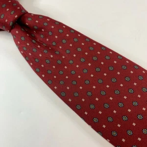 Corbata clásica Savile Row para hombre azul borgoña floral seda texturizada 3 1/8 X 58 - Imagen 1 de 8