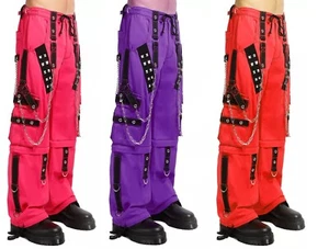 Mehrfarbige Unisex Electro Bondage Gothic Hose Baggy Rave Techwear Hose - Bild 1 von 12
