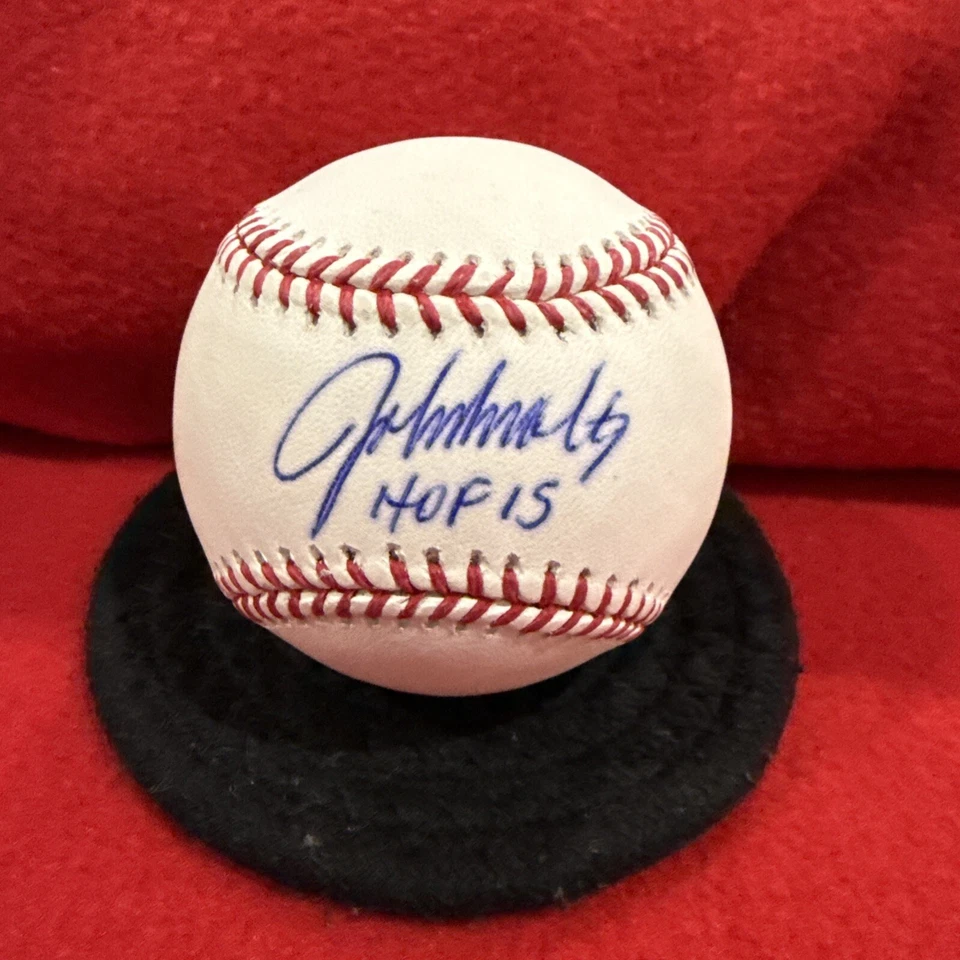 john smoltz signed baseball hof 15 inscription Jsa coa - Image 1 of 1