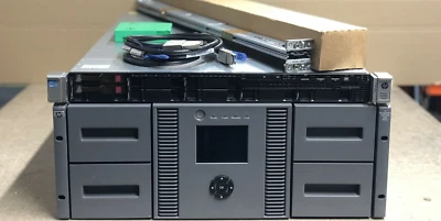 HPE MSL4048 & DL360p Gen8 2x LTO-6 SAS Drive Tape Storage Configuration - Image 1 of 2