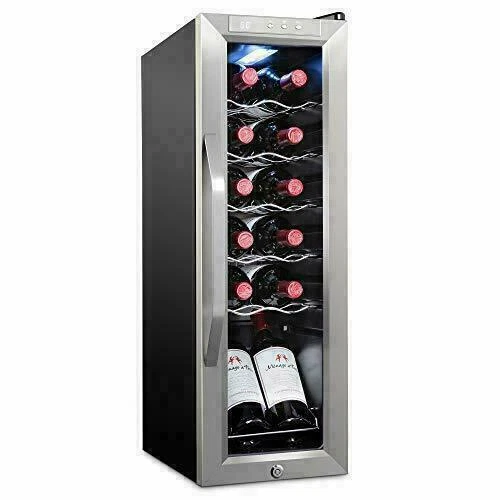 Ivation 12 Bottle Compressor Wine Cooler - Stainless Steel (IVFWCC121LSS)