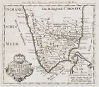 India Inde Indien South Carte Map Karte Stocklein Engraving Kupferstich 1726