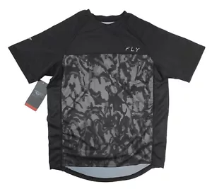 Fly Racing Men's Super D Mountain Bike Jersey Size Medium Dark Grey/Black Camo - Picture 1 of 2