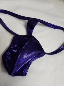 Mens 3x5 Thong Swimsuit Executive Micro Extreme s m l or xl spandex purple - Picture 1 of 4