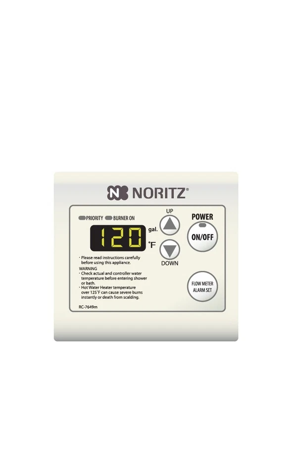 Noritz Rc-7651m Remote Controller for Tankless Heaters