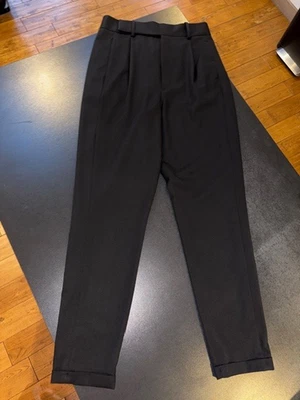 Pantalones cónicos de lana negros SAINT LAURENT YSL £1250 F40 UK 12 Foto 1 de 4