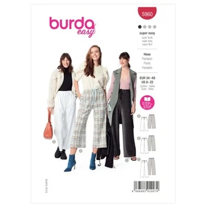 Burda Style Misses' Pants Sewing Pattern for Fashionistas B5960 - Picture 1 of 6
