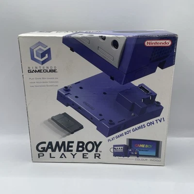 Boxed Indigo GameBoy Player + Disc - Nintendo Gamecube Accessory - PAL - Image 1 of 4