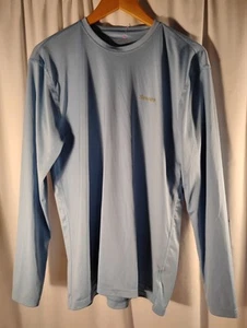 Simms Shirt Mens Medium Crew Blue Pullover Fishing Mahi Mahi - Picture 1 of 7