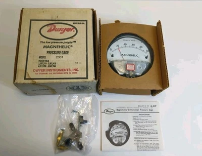 Dwyer Instruments 2001 Magnehelic Differential Pressure Gauge New Original Box - Image 1 of 4