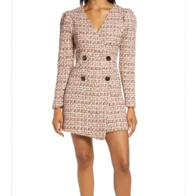 Mini Vestido Adelyn Rae Laurie Tweed Doble Pecho Multicolor Talla L Nuevo con Etiquetas Foto 1 de 4