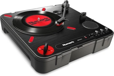 Numark PT01 Scratch | DJ Turntable for Portablists With User Replaceable Red  - Image 1 of 4