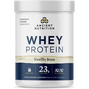 Ancient Nutrition Grass Fed Whey Protein, Vanilla Bean, 23g Protein, 20 Servings - Picture 1 of 2