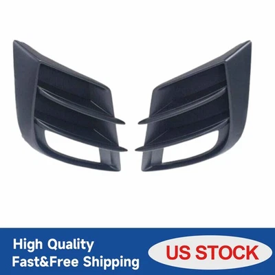 Pair Front Bumper Fog Light Cover Grille Bezel For Mazda 3 2009-2013 M3 BL BK Foto 1 de 4