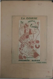 "LA BOHEME ET MON COEUR (POESIES DE FRANCIS CARCO)" Originalmodell J. PIGEON - Bild 1 von 1