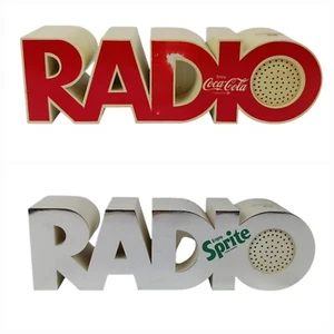 Vtg Isis 70's Pop Art Radio Spellout Letters Coke & Sprite Branded Set - Picture 1 of 15