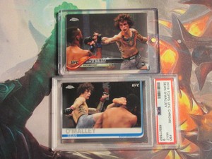 2018 Topps Chrome UFC #84 Sean O'Malley Base RC Rookie + 2019 2nd Year PSA 9