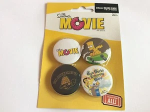 The Simpsons The movie 38mm Button Badge  pack  - Imagen 1 de 1
