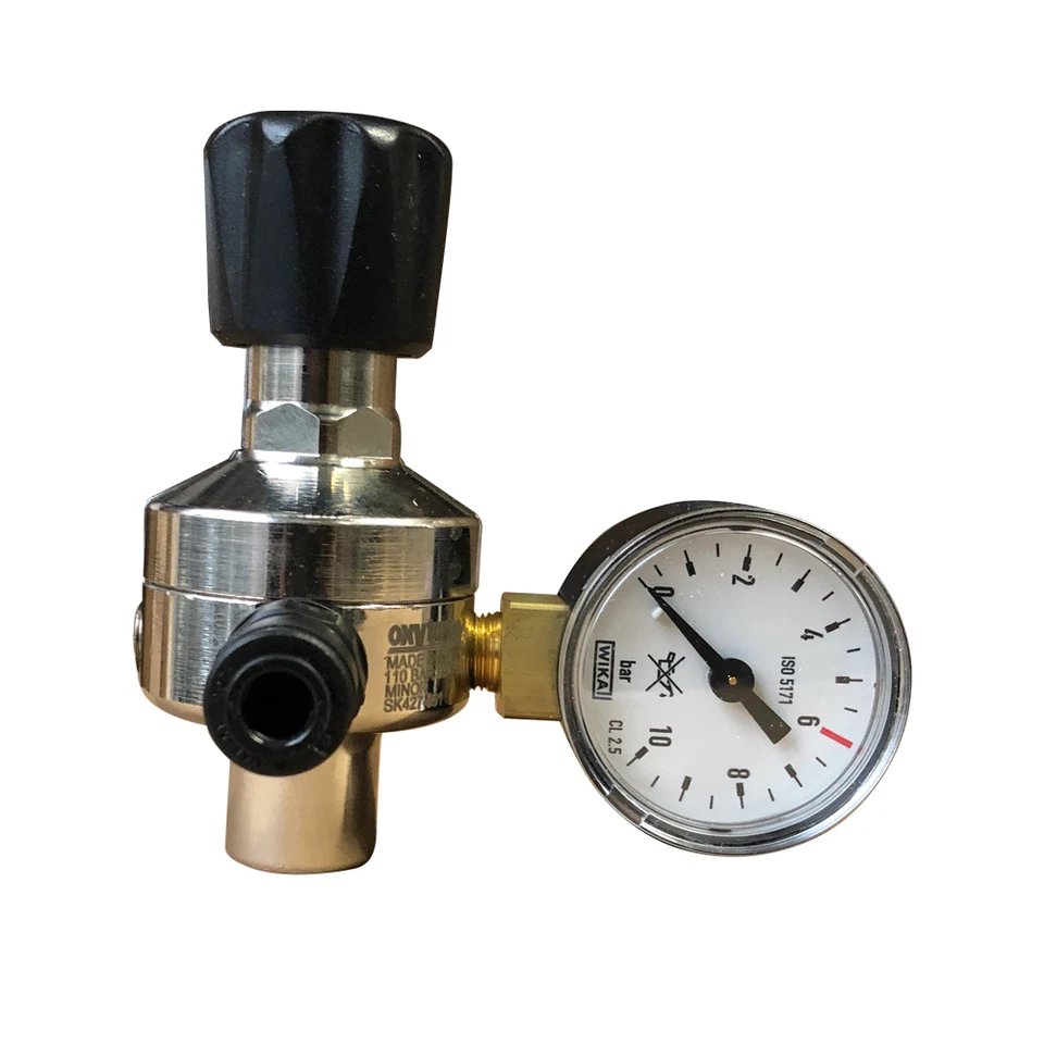 OXYTURBO Riduttore di pressione CO2 MINOR per gasatori ed acquari - bombole da 1 lt