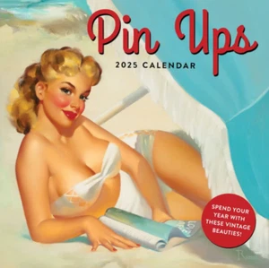 Pin Ups 2025 12 Month Wall Calendar Plastic Free Vintage Beauties Retro NEW - Picture 1 of 2