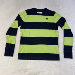 Camicia girocollo Abercrombie & Fitch Muscle da uomo a righe spesse manica lunga taglia M - Foto 1 di 10