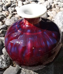 Revival Sang de Boeuf Vase, Jingdezhen, Ox Blood. Blue Flame - Picture 1 of 17