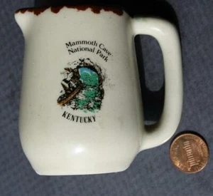 1960-70er Ära Mammoth Cave City Kentucky Steinzeug Krug Design Milchkännchen VINTAGE---- - Bild 1 von 1