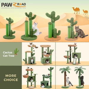 PAWZ Road Cat Tree Scratching Post Scratcher Cactus Kitten Condo Tower House Bed - Picture 1 of 86