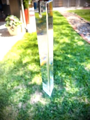 CRYSTAL Restoration Hardware 7-7/8 Glass Bar Chandelier Odeon Prisms Mint