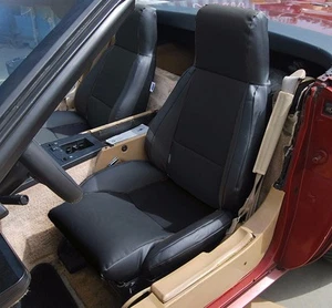 Par de fundas de asiento negras para Chevy Corvette C4 Type3 1984-1993 ajuste personalizado - Imagen 1 de 7