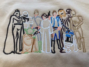 Star Wars Design Adult Embroidered Sweatshirt - Picture 1 of 17